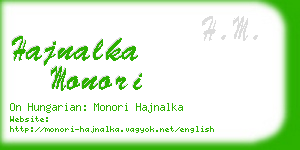 hajnalka monori business card